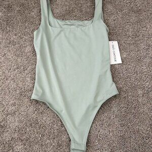 Women's Green and Blue Bodysuit